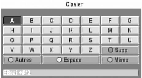 CGV PREMIO SAT HD-W - Utilisation du clavier virtuel - 1