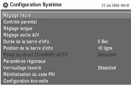 CGV PREMIO SAT HD-W - Configuration Systeme - 1