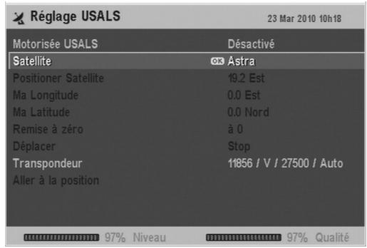 CGV PREMIO SAT HD-W - Réglage USALS - 1