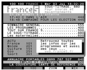 CGV PREMIO SAT HD-W - Afficher le télétexte - 1