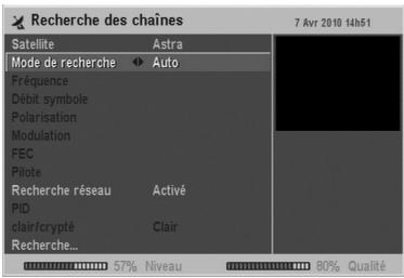 CGV PREMIO SAT HD-W - Recherche de toutes les chaînes d'un satellite - 1