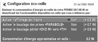 CGV PREMIO SAT HD-W - 1're page d'installation rapide: « Configuration éco-veille » - 1