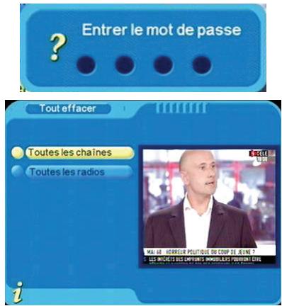 CGV PREMIO ST1UW - Tnt/gestion des chaînes/tout effacer - 1