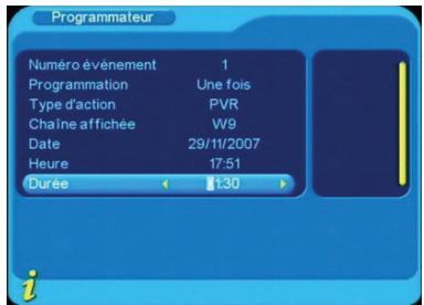 CGV PREMIO ST1UW - Enregistrement différé à l'aide du «programmateur - 1