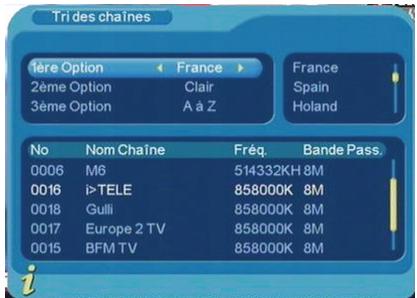 CGV PREMIO ST1UW - Tnt/gestion des chaînes/tri des chaînes - 1