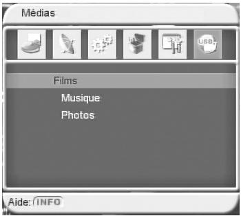 CGV PREMIO ST3 - Sous-menu "USB Médias - 1