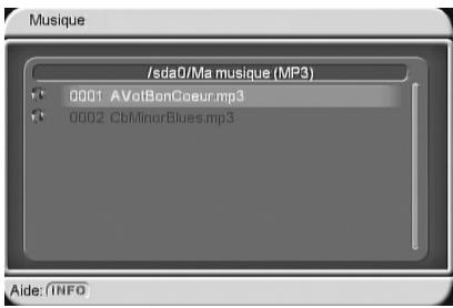 CGV PREMIO ST3 - Sous-menu "USB"\"Médias"\"Musique - 2