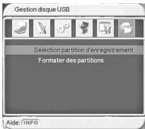CGV PREMIO ST3 - Sous-menu "USB"\"Gestion disque USB - 1