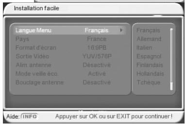 CGV PREMIO ST3 - Sous-menu "Paramètres système" / "Retour usine - 2