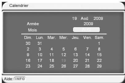 CGV PREMIO ST3 - Sous-menu "Utilisation du calendrier - 1
