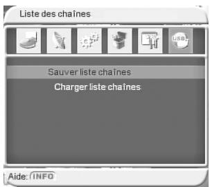 CGV PREMIO ST3 - Sous-menu "USB"\"Liste des chaînes - 1