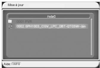 CGV PREMIO ST3 - Sous-menu "USB" / "Mise à jour - 1
