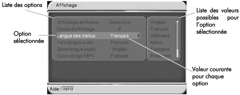 CGV PREMIO ST3 - Utilisation générale des sous-menus de configuration - 1
