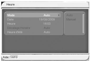 CGV PREMIO ST3 - Sous-menu "Configuration Heure - 1