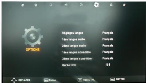 CGV APOLLO L22W11 - Menu options - 1