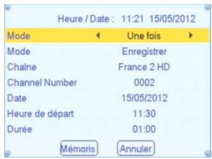 CGV ETIMO 1T - Programmer un enregistrement (TIMER) - 1