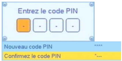 CGV ETIMO 1T - Réglages Systèmes\Changer le code PIN - 1