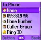 BENQ M300 - Phone Book in the phone's memory - 1