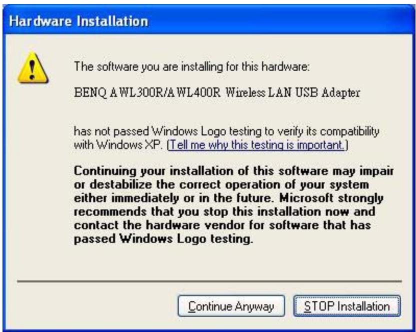 BENQ AWL-400 - Installation du pilote de péripérique (WinXP) - 3