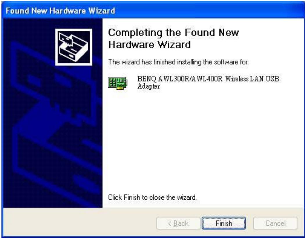 BENQ AWL-400 - Installation du pilote de péripérique (WinXP) - 5