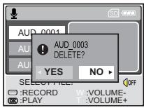 BENQ E53+ - Suppression de fichiers audio - 1