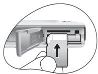 BENQ E600 - Insertion et Retrait d'une carte mémoire SD - 1