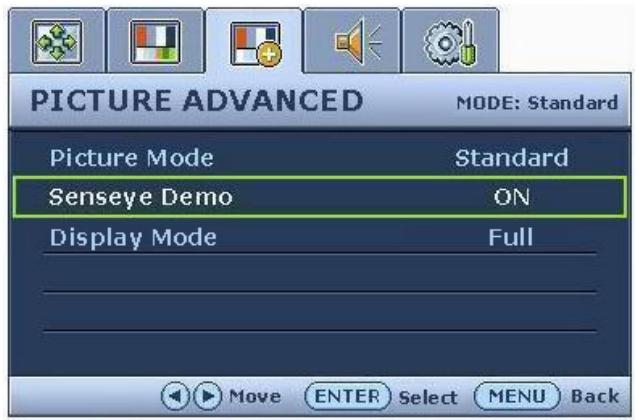 BENQ G2400W - Mode du menu principal - 5