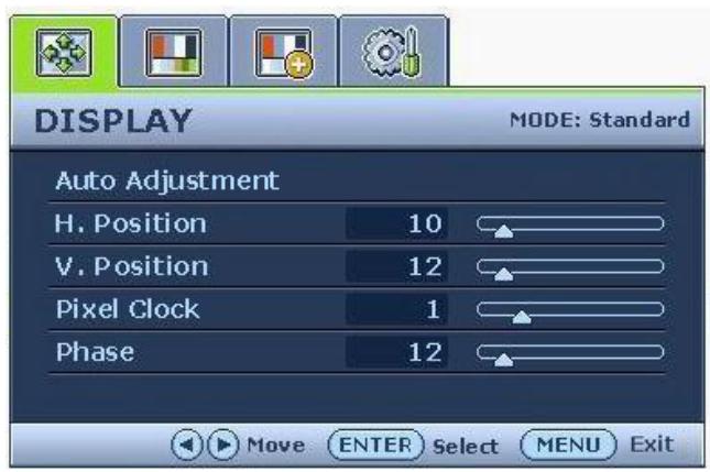 BENQ G900 - Mode du menu principal - 3