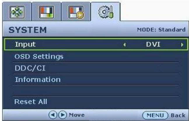 BENQ G900W - Mode du menu principal - 7
