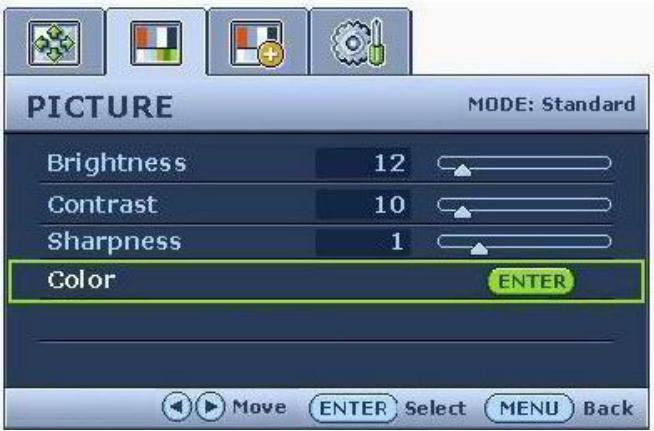 BENQ G900W - Mode du menu principal - 4