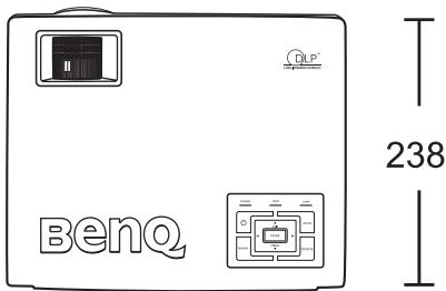 BENQ MP610 - Dimensions - 1