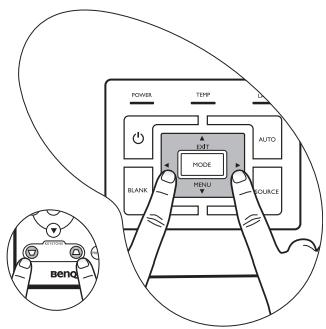 BENQ MP610 - Correcting keystone - 1
