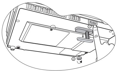 BENQ MP610 - Adjusting the height - 2