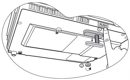 BENQ MP620 - Réglage de la hauteur - 1