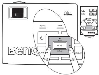 BENQ MP620 - Correction trapézoidale - 1