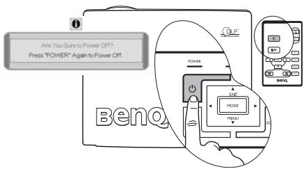 BENQ MP620 - Mise hors tension - 1