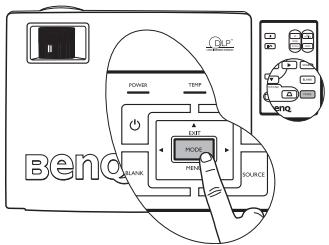 BENQ MP620 - Sélection d'un mode d'application - 1