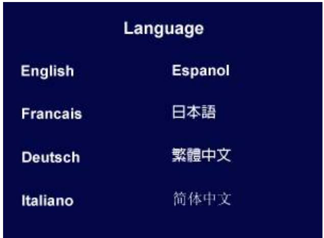 BENQ T705 - Sous-menu Langues - 1