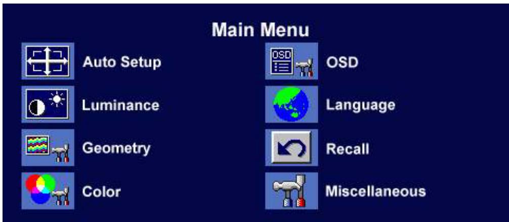 BENQ T705 - Mode Menu Principal - 1