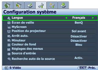 BENQ W5000 - Utilisation des menus - 4