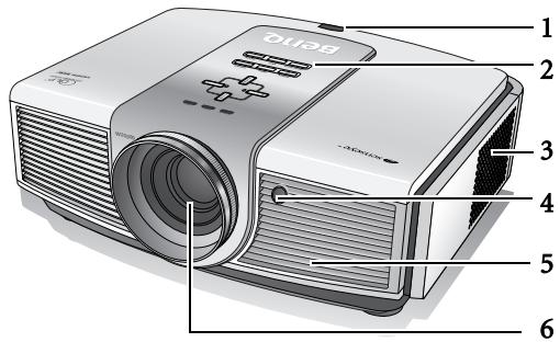 BENQ W5000 - Face avant et supérieure - 1