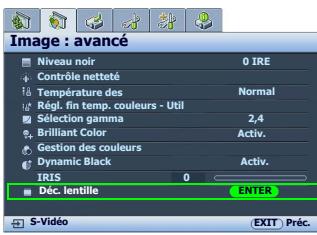 BENQ W5000 - Décalage de l'objet de projection - 1