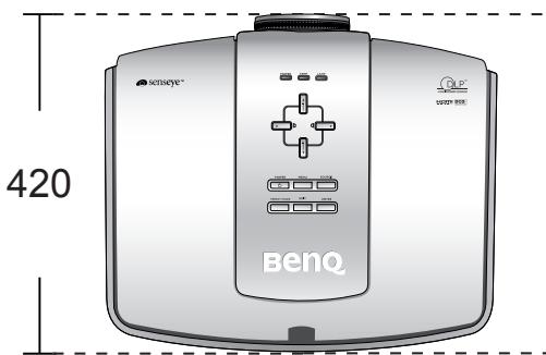 BENQ W5000 - Dimensions - 1