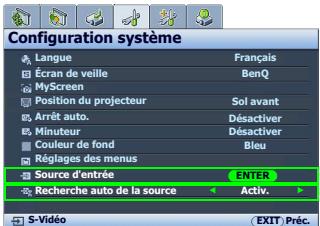 BENQ W5000 - Sélection d'une source d'entrée - 4