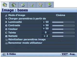 BENQ W5000 - Utilisation des menus - 2