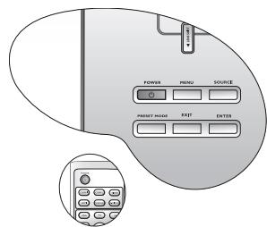BENQ W5000 - Sélection d'une source d'entrée - 2
