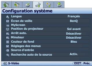 BENQ W5000 - Utilisation des menus - 3