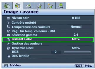 BENQ W5000 - Ajustement de Brilliant Color - 1