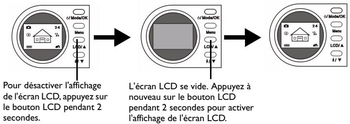 BENQ DC 1500 - Activation de l'affichage de l'écran LCD - 1