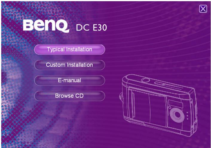 BENQ E30 - Installer le logiciel de l'appareil photo numérique - 1